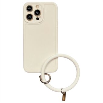 För iPhone 14 Pro Flexibelt TPU-telefonfodral Anti-fingeravtryck bakskal med Ring