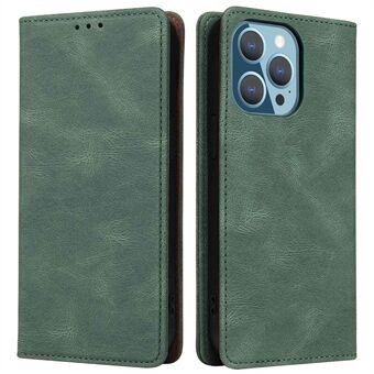 För iPhone 14 Pro Ultra Slim Magnetic Phone Flip Cover Stötsäkert Stand Plånbok PU Läder Mobiltelefonfodral