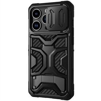 NILLKIN telefonfodral Kickstand för iPhone 14 Pro Adventurer Pro TPU+PC Anti-fall telefonskydd med skjutkameraskydd Stöd för trådlös laddning