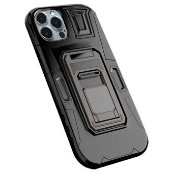 För iPhone 14 Pro Stötsäkert telefonfodral Välskyddat mobilfodral Stativ Inbyggd magnetisk metallplåt