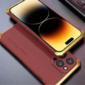 ELEMENT LÅDA för iPhone 14 Pro metallram 3-delad design telefonfodral Anti-drop hård PC-bakskyddsskydd