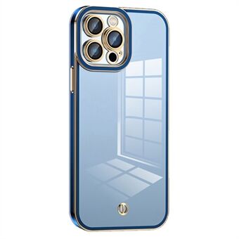 För iPhone 14 Pro Transparent TPU-skal Anti-dropp Airbag Design Elektropläterat bakfodral med plastlinsfilm