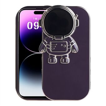 För iPhone 14 Pro Anti-fall telefonfodral Spaceman Design Telefonskydd Stativ med kameralinsskydd