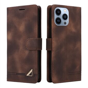 007-serien för iPhone 14 Pro PU-lädertelefonfodral Skin-touch Drop-proof Stand Shell med plånbok