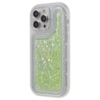 För iPhone 14 Pro Glitter Sparkle Epoxi Telefonfodral TPU Skyddande Scratch skal