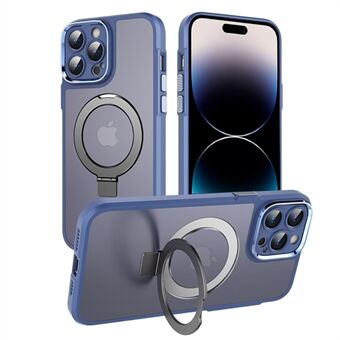 Magnetisk telefonfodral för iPhone 14 Pro , PC+TPU Ring Kickstand Matt telefonskal
