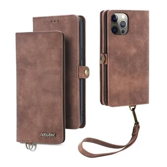 MEGSHI 021-serien för iPhone 14 Pro Magnetisk löstagbar plånbok PU-läder Skyddsskal Vikbart Stand Telefonfodral