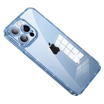 SULADA För iPhone 14 Pro Max Bakfodral i härdat glas Glitter TPU-ram Galvaniserad telefonskal med linsskydd