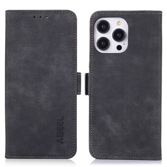 ABEEL Retro Texture Telefonfodral för iPhone 14 Pro , PU Stand Plånbok Skyddsfodral