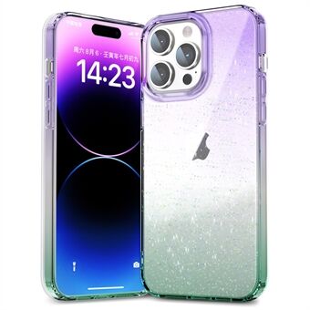 För iPhone 14 Pro Drop Resistant PC+TPU-fodral Glitter Powder Clear IMD-telefonskal