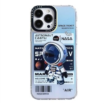 För iPhone 14 Pro Laser Astronaut Pattern Printing Telefonfodral PC+TPU Drop Protection Cover
