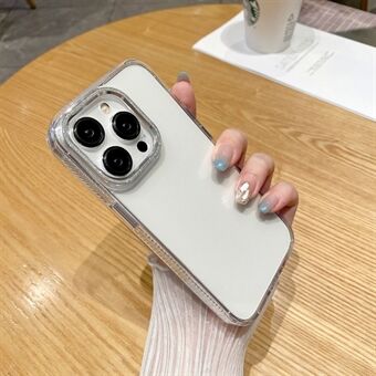 För iPhone 14 Pro Glitter Kameraram Stötdämpande TPU+PC-skal Transparent telefonfodral