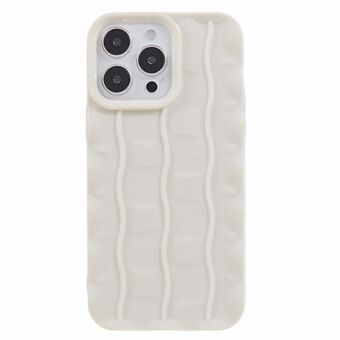För iPhone 14 Pro 3D Stripes Pattern Telefonfodral Flexibelt TPU stötsäkert skyddsfodral