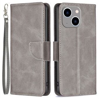 För iPhone 14 Plus  BF Leather Series-4 magnetlås Välskyddat läderfodral i plånboksstil Stand Mobiltelefonskal med handledsrem