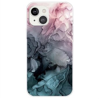 För iPhone 14 Plus  A Style designfodral med marmortryckt mönster TPU-fallskydd IMD-baksida
