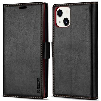 N.BEKUS Flip Cover för iPhone 14 Plus  plånboksställ med känsla av hudkontakt Anti-dropp Stand PU-läder+TPU-telefonfodral