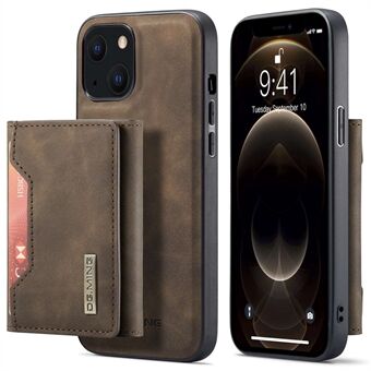 DG.MING M2-serien för iPhone 14 Plus  Anti-drop Fullt skydd Magnetisk Absorption Stöd Design Mobilfodral Fodral med avtagbar plånbok