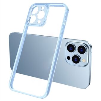 För iPhone 14 Plus  Anti- Scratch Transparent telefonfodral Härdat glas + TPU skyddsfodral