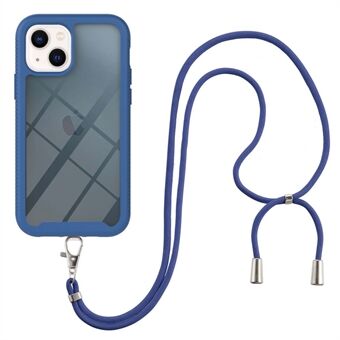 YB PC Series-4 PC + TPU-skal för iPhone 14 Plus, välskyddat, stötsäkert telefonfodral med snörband