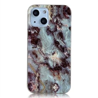 För iPhone 14 Plus IMD Marble Pattern Phone Cover Protector Anti-drop TPU-fodral