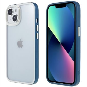 För iPhone 14 Plus Dubbelfärgad akryl + TPU telefonfodral Förtjockat Anti-dropp oberoende knappfodral
