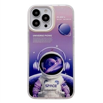 För iPhone 14 Plus Astronaut Spaceman Pattern Laser Case Anti-droppskydd Hårt PC-telefonskal