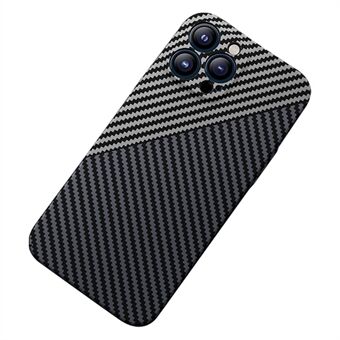 För iPhone 14 Plus Carbon Fiber Texture Anti- Scratch Anti-fingeravtryck Matt telefonfodral Baksida