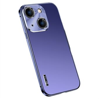 IM-CHEN Matte telefonfodral för iPhone 14 Plus, metallram Ultrasmalt skyddande telefonfodral med magnetiskt/spännelås