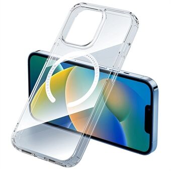 ROCK First Series telefonfodral för iPhone 14 Plus Kollisionsbeständig magnetisk laddning Transparent skyddande telefonbaksida