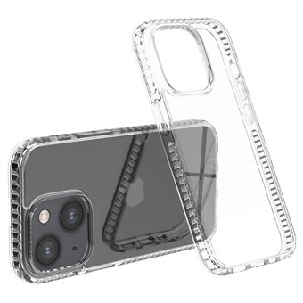 För iPhone 14 Plus Stötsäker plast+TPU Kristallklar telefon Baksida Skal Drop Protection Anti-halk telefonfodral