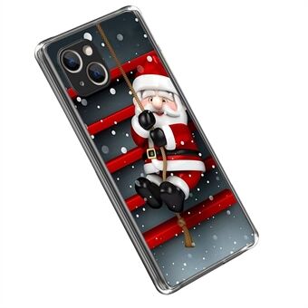 För iPhone 14 Plus Christmas Series Lovely Pattern Printing Mjukt TPU-telefonskydd Anti-droppfodral