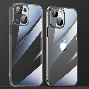 SULADA Crystal Steel Series för iPhone 14 Plus Fallsäkert linsskydd Telefonfodral TPU + bakstycke av härdat glas