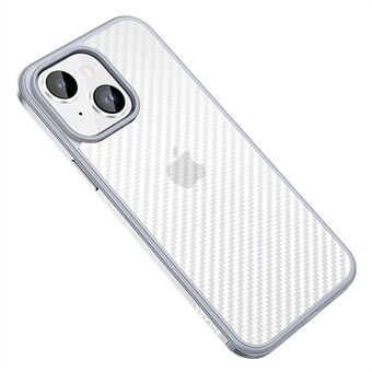 SULADA Luxury Series för iPhone 14 Plus Carbon Fiber Texture Skyddsfodral Metallram Design TPU-telefon Anti Scratch