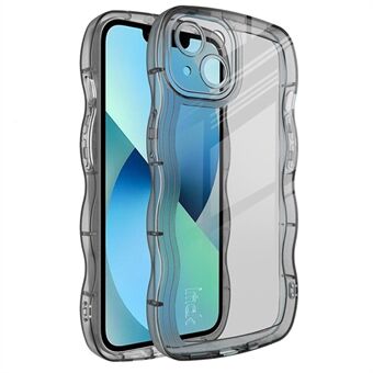 IMAK UX-8 Series Wavy Shape Shockproof Fodral för iPhone 14 Plus Mjukt TPU-telefonfodral Transparent Anti-Drop Protective Cover