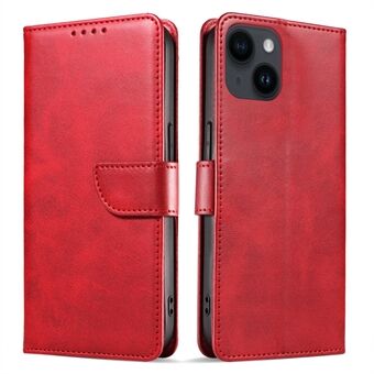 För iPhone 14 Plus Stand Läder Telefonskydd Fyrkantigt lås Smartphonefodral med plånbok