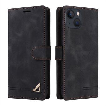 007 Series Flip Läderfodral för iPhone 14 Plus , Stand Skin-touch skyddande telefonfodral