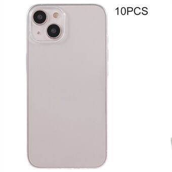 10 st TPU-fodral för iPhone 14 Plus 0,8 mm Ultratunt vattenstämpelfritt Anti-dropphörn Klart telefonskal