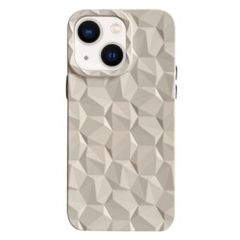 För iPhone 14 Plus bakstycke galvanisering av honeycomb Prism , mjukt TPU-mobilfodral
