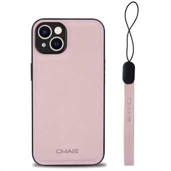CMAI2 för iPhone 14 Plus Skyddande Slim Case Anti-Drop PU+PC+TPU telefonskal med handledsrem