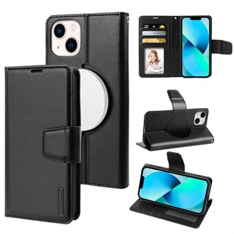 HANMAN Mini Series Plånbokstelefonfodral för iPhone 14 Plus , Stand PU Läderfodral Kompatibel med MagSafe