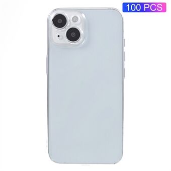 100 st för iPhone 14 Plus Kristallklart mobiltelefonskal i plast hårt telefonfodral HD Transparent skal