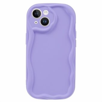 För iPhone 14 Plus skal, gummerad godisfärgad, repfri telefon TPU-skydd.