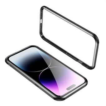 Le-Lock Series Metal Bumper Case för iPhone 14 Pro Max Anti-Drop Slim Frame Fodral Stötabsorberande skyddsfodral utan rygg