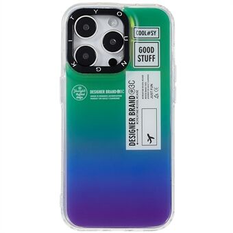 För iPhone 14 Pro Max  Akryl+TPU Anti-fall telefonfodral Laser IMD-mönstertryckt bakstycke