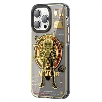 PQY Mecha Series Magnetic Phone Case för iPhone 14 Pro Max Kompatibel med MagSafe, stötsäker PET+TPU Luminous IML Back Cover
