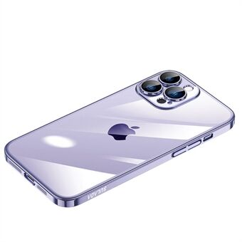 SULADA JINGJIA-serien för iPhone 14 Pro Max härdat glas Kameralinsskydd Telefonfodral Hård PC Elektropleringsram Stötsäkert genomskinligt skydd