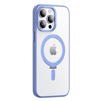 För iPhone 14 Pro Max Magnetisk telefonfodral Stativ Elektroplätering Kameraram Design PC+TPU Anti- Scratch telefonfodral Kompatibel med Magsafe