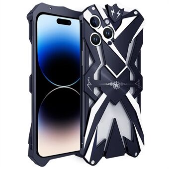 För iPhone 14 Pro Max Armor Metal Telefonfodral Robust Stötsäker Telefonskal - Svart