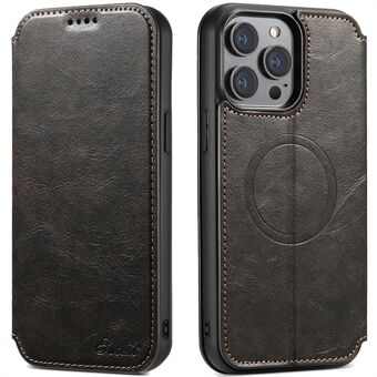 SUTENI J05 för iPhone 14 Pro Max Telefon Läderfodral Kompatibel med MagSafe Stand plånboksfodral
