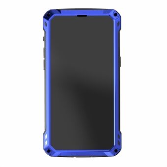 Aluminiumlegering+silikon+PET-filmtelefonfodral för iPhone 14 Pro Max Stötsäkert skal med linsstativ